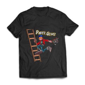 Black Card Ladder T shirt by Paper Gemz